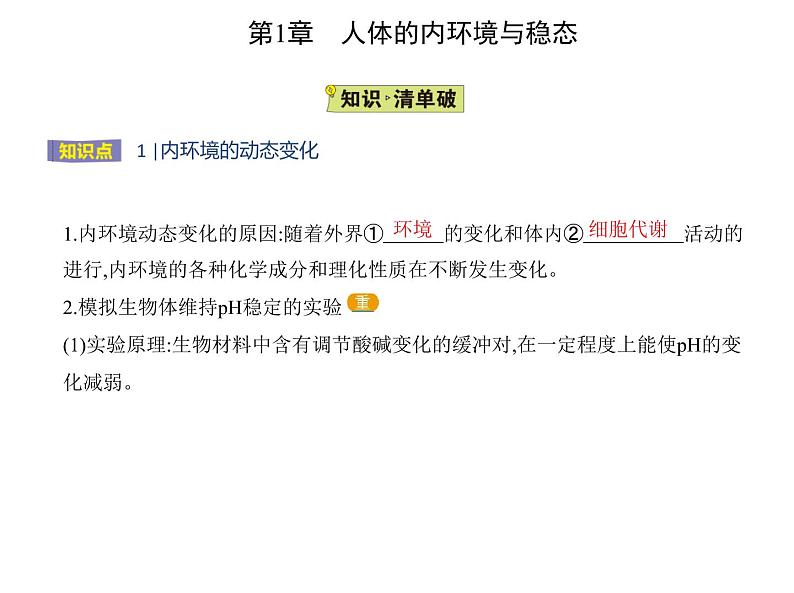 2021-2022学年高中生物新人教版选择性必修1 内环境的稳态(21张) 课件第2页
