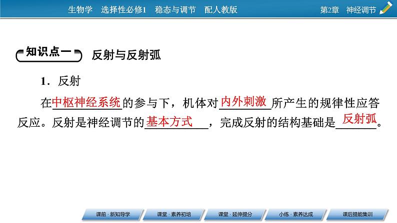 2021-2022学年高中生物新人教版选择性必修1 第2章 第2节 神经调节的基本方式 课件(62张)04