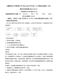 2022届安徽师范大学附中高三上学期综合测试（四）理综生物试题含解析