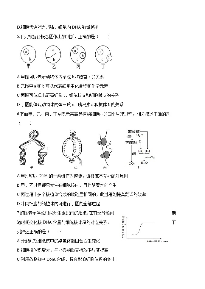 2022届山西大学附中高三上学期11月期中考试生物试题含答案第2页