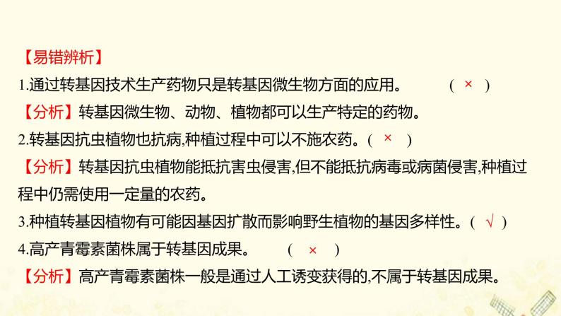 高中生物专题4生物技术的安全性和伦理问题1转基因产品的安全性课件新人教版选修306