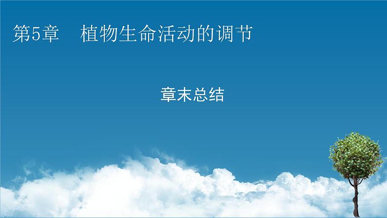 2021-2022学年高中生物新人教版选择性必修1 第5章 植物生命活动的调节 章末总结 课件(31张)01