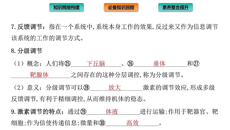 2021-2022学年高中生物新人教版选择性必修1 第3章 体液调节 章末总结 课件(35张)08