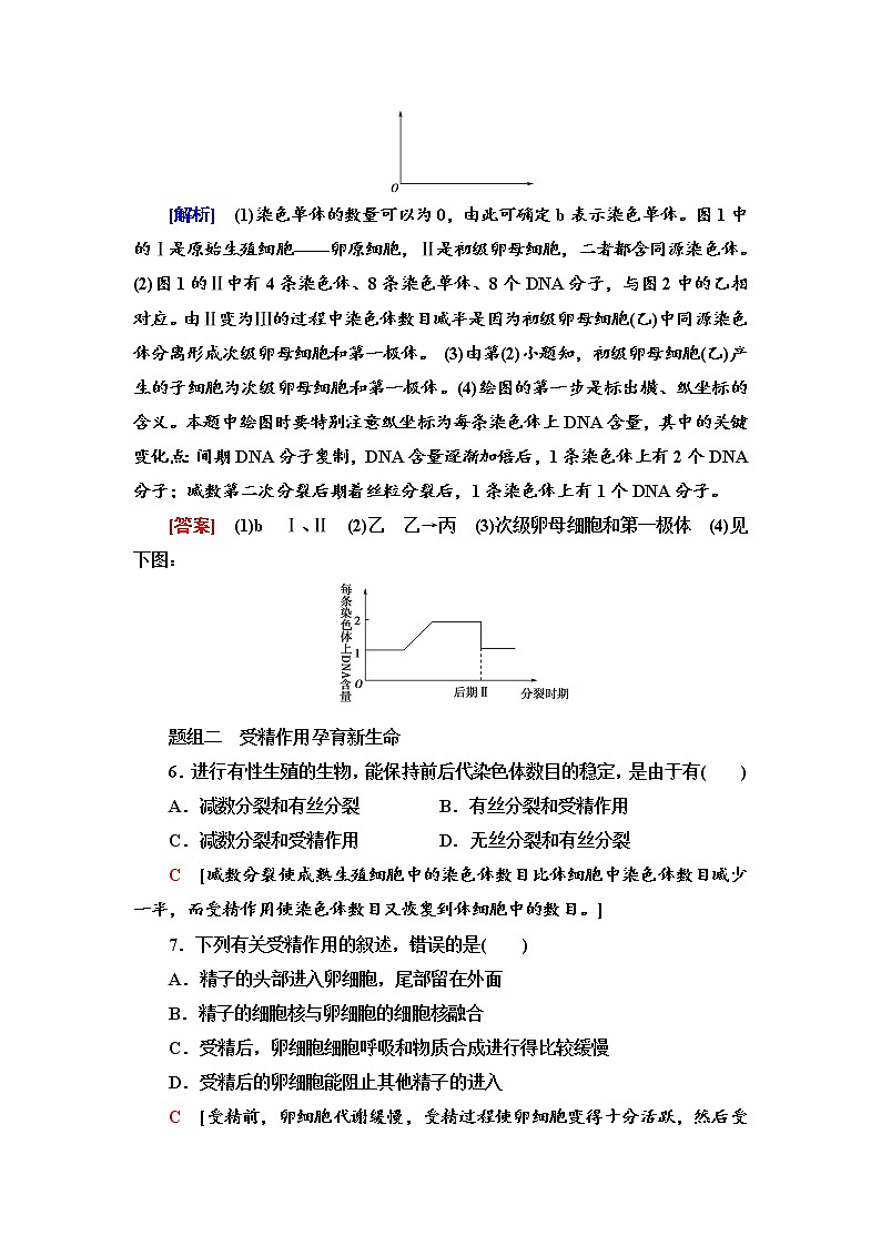 课时作业2 哺乳动物生殖细胞的形成、受精作用孕育新的生命【新教材】苏教版(2019)高中生物必修二第3页