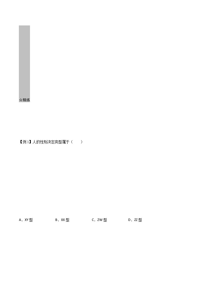 2.3 伴性遗传-2021-2022学年高一下学期生物同步考点精讲精练(人教版2019必修2)(解析版)第3页