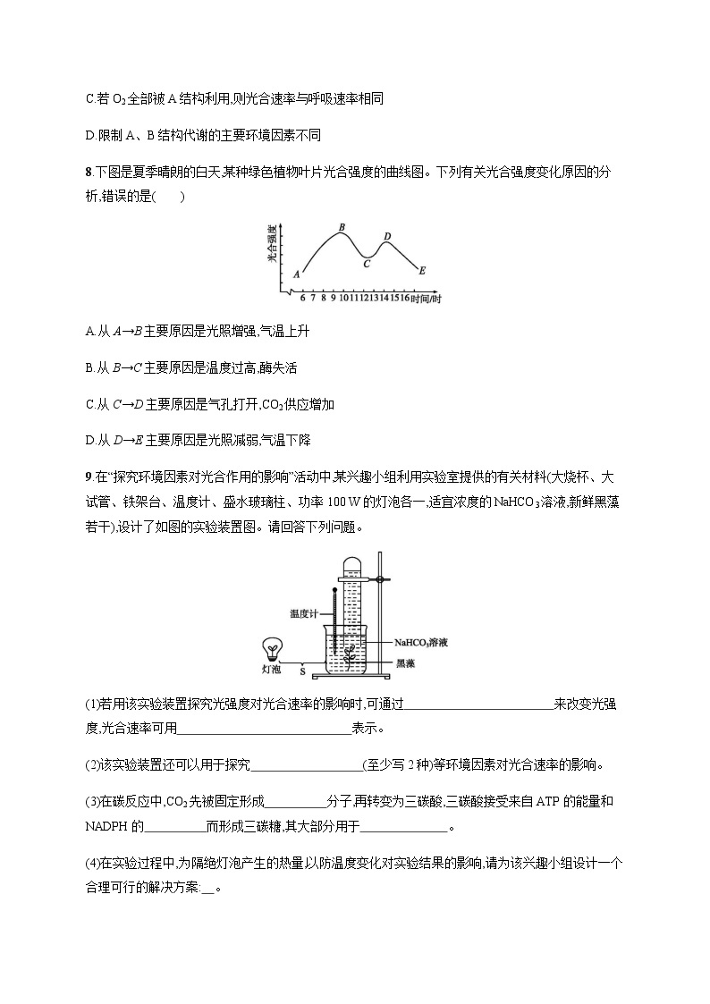 3.5 第3课时　光合作用受环境因素的影响-练习浙科版（2019）高中生物必修一03