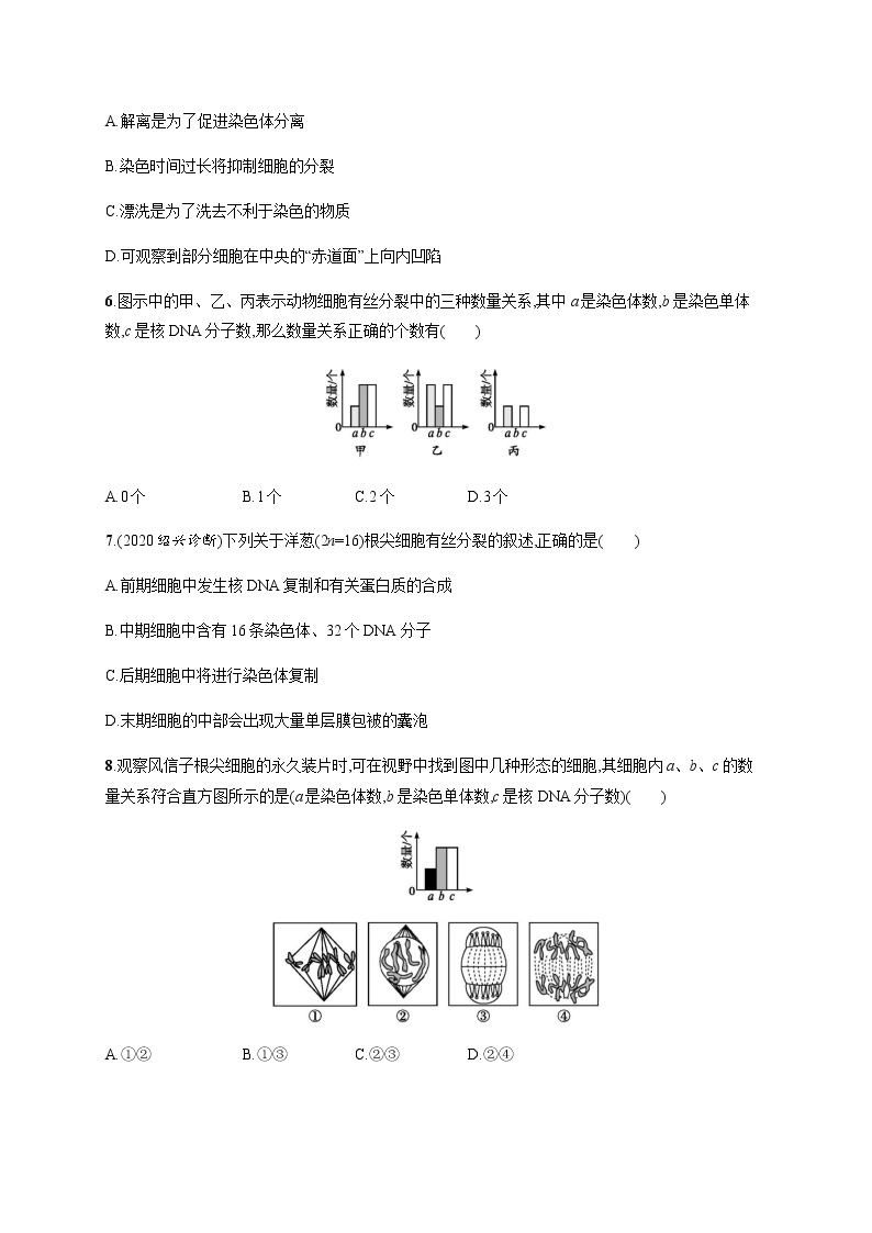 4.1 第2课时　细胞分裂过程中相关物质含量的变化及细胞癌变-练习浙科版（2019）高中生物必修一02