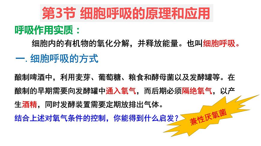 5.3 細(xì)胞呼吸的原理和應(yīng)用 (1)課件【新教材】人教版(2019)高中生物必修一第5頁(yè)