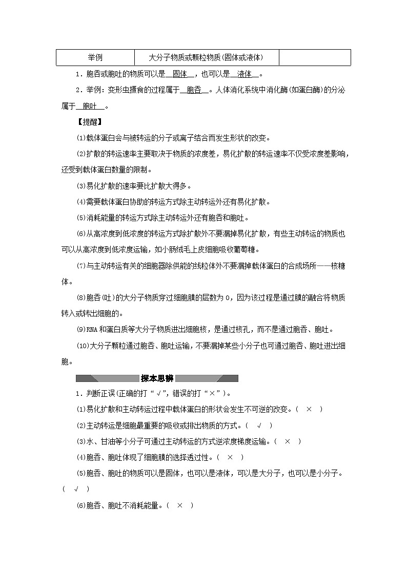 2021_2022学年新教材高中生物第三章细胞的代谢第三节第2课时易化扩散主动转运胞吞和胞吐学案浙科版必修第一册02