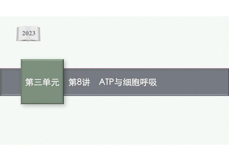 2023年老高考生物一轮复习第8讲 ATP与细胞呼吸课件PPT01