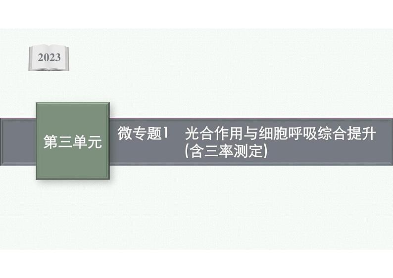2023年老高考生物一轮复习微专题1 光合作用与细胞呼吸综合提升(含三率测定)第1页