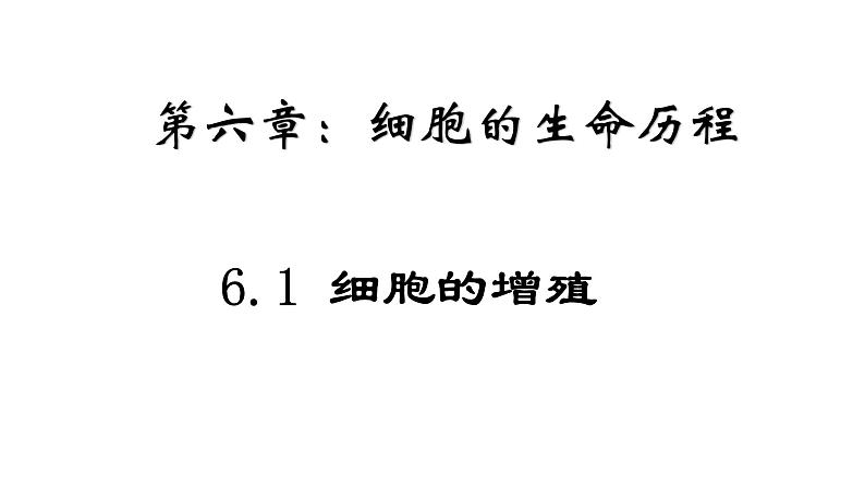 6.1 细胞的增殖课件PPT01