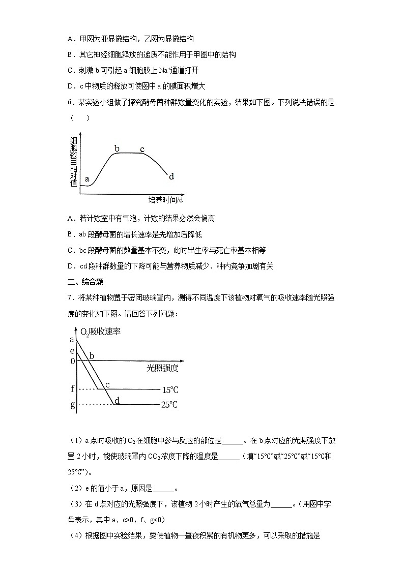 2021届新疆乌鲁木齐市高三(下)第二次质量检测理综生物试卷(含答案与解析)02