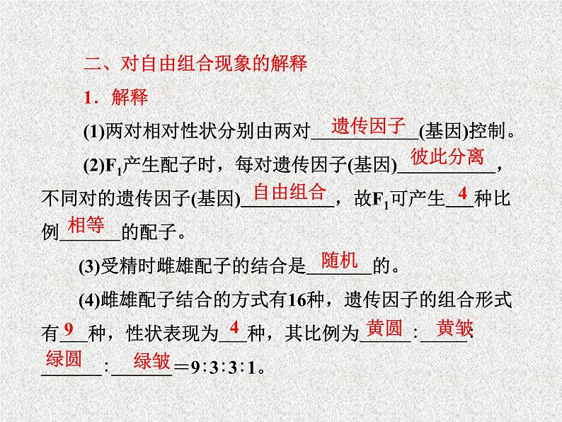 生物同步配套课件(人教版必修2)第1章第2节孟德尔的豌豆杂交实验(二)第6页