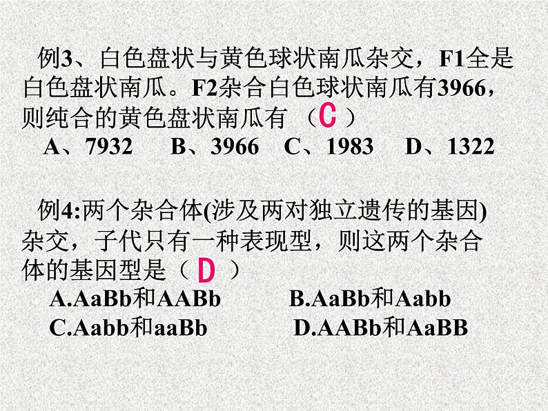 高考生物专题复习 基因的自由组合定律课件课件 新人教版第5页