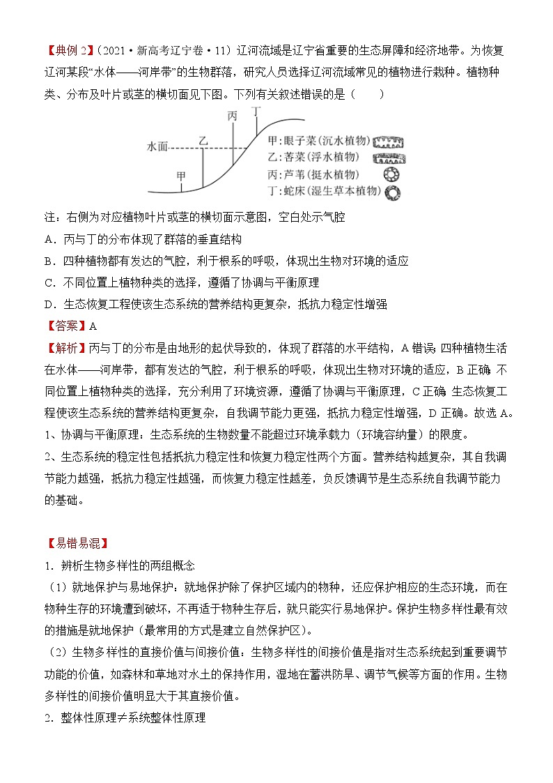 2022届优质校一模试卷专题汇编22 生态系统的稳定性 人与环境 解析版第3页