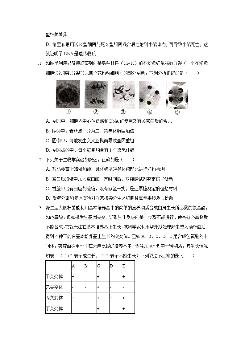 2021-2022学年河北省衡水市第十四中学高二下学期月考(三)生物试题含答案第3页