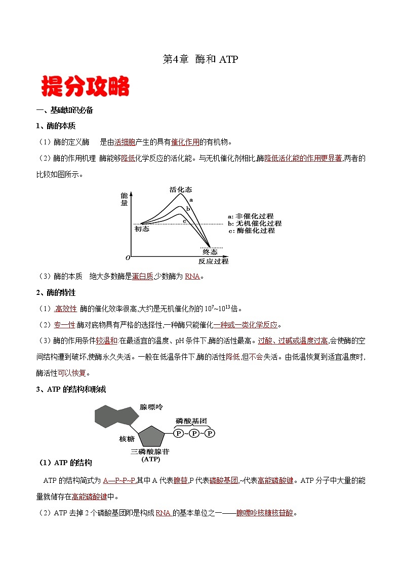 专题04 酶和ATP-备战2022年高考生物专题提分攻略(解析版)第1页