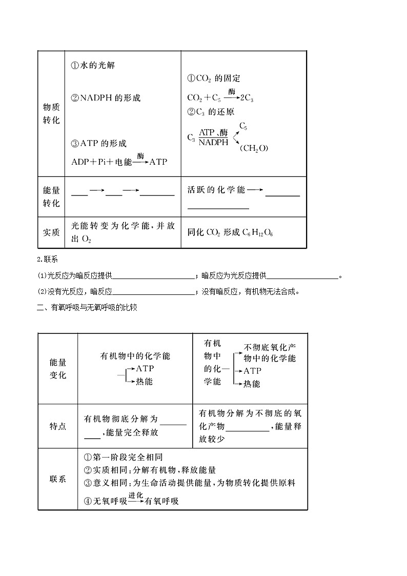 高考生物二轮复习突破专题04《光合作用和呼吸作用》学案(含详解)第2页