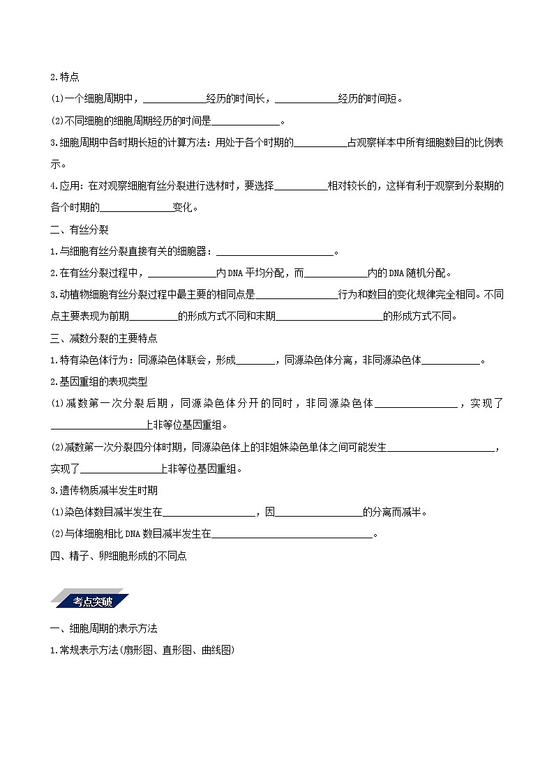 高考生物二轮复习突破专题05《细胞增殖和受精作用》学案(含详解)第2页