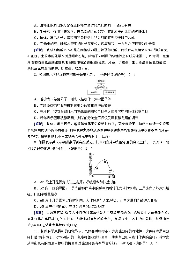 高考生物二轮复习精品练习:专题10《人体的稳态和免疫》(含详解)第3页