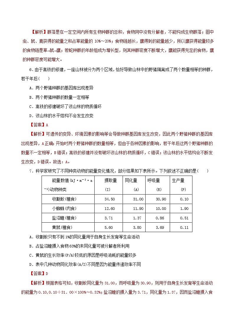 高考生物考纲解读与热点难点突破专题13《生态系统与环境保护》(含详解)第3页