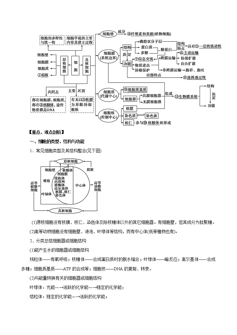 高考生物提分秘籍:专题02《细胞的基本结构与物质出入细胞的方式》教学案(含答案)教案第2页