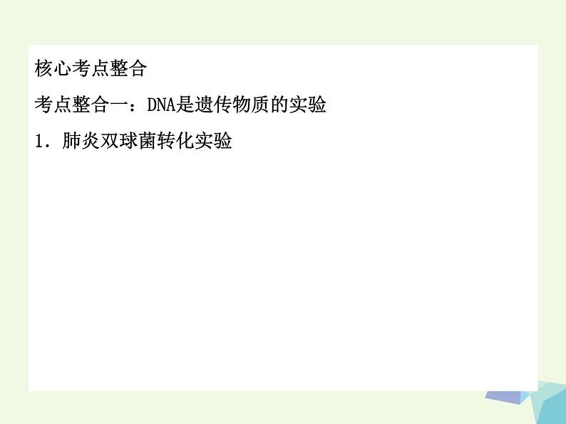 高考生物三轮考前重点突破:专题一遗传的分子基次件 (NXPowerLite)课件PPT第2页