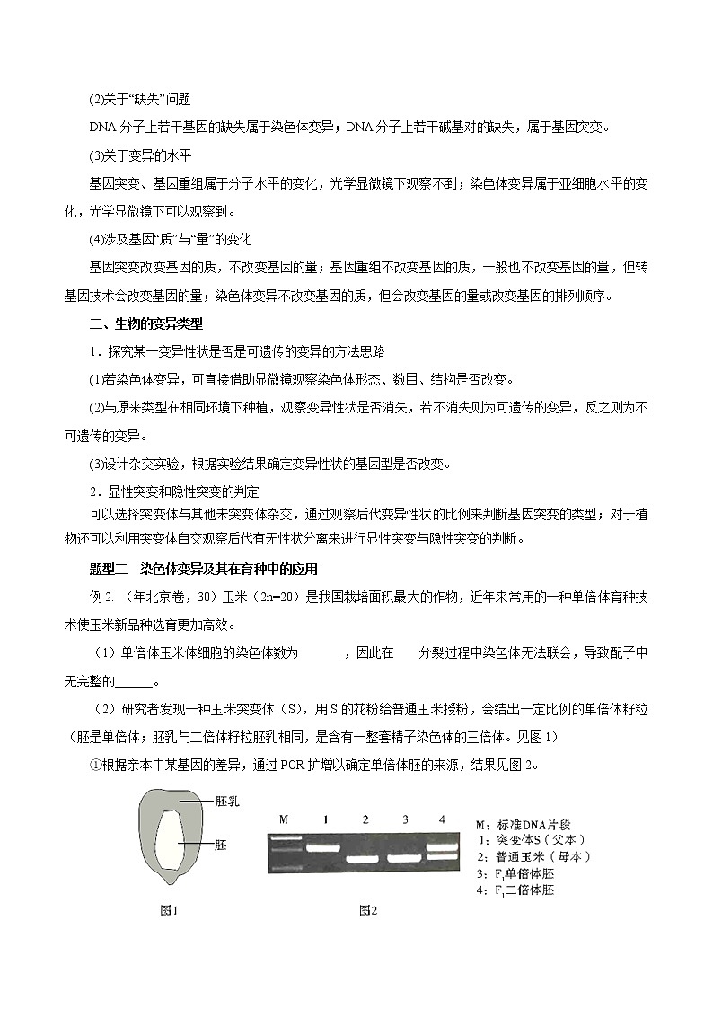 高考生物提分秘籍:专题08《变异、进化与育种》教学案(含答案)教案第2页