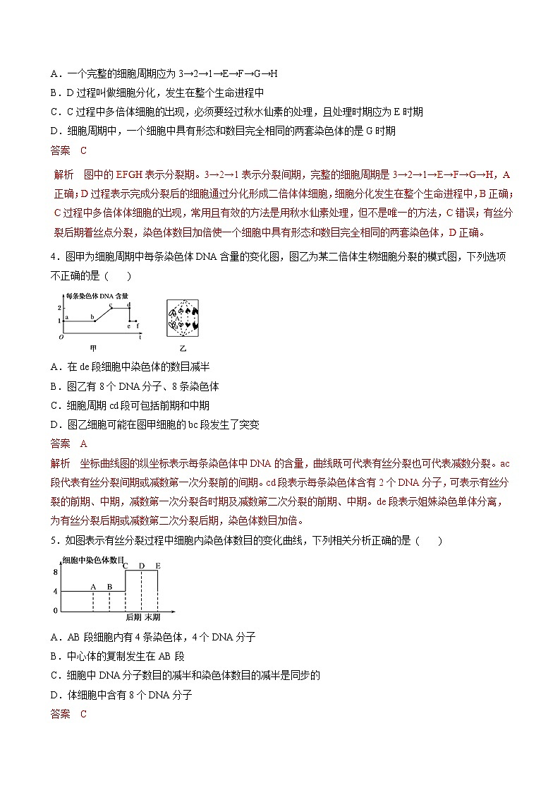 高考生物提分秘籍:专题12《细胞的增殖》热点难点突破(含答案)第2页