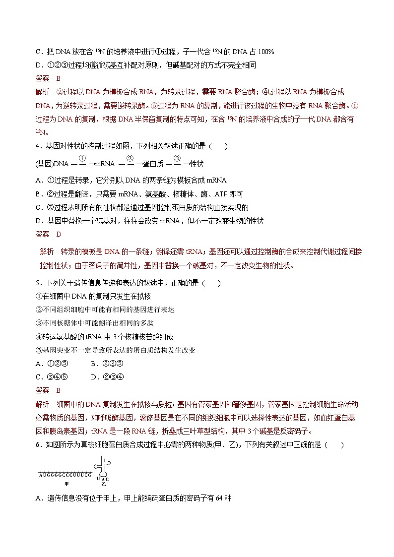 高考生物提分秘籍:专题20《基因的表达》热点难点突破(含答案)第2页