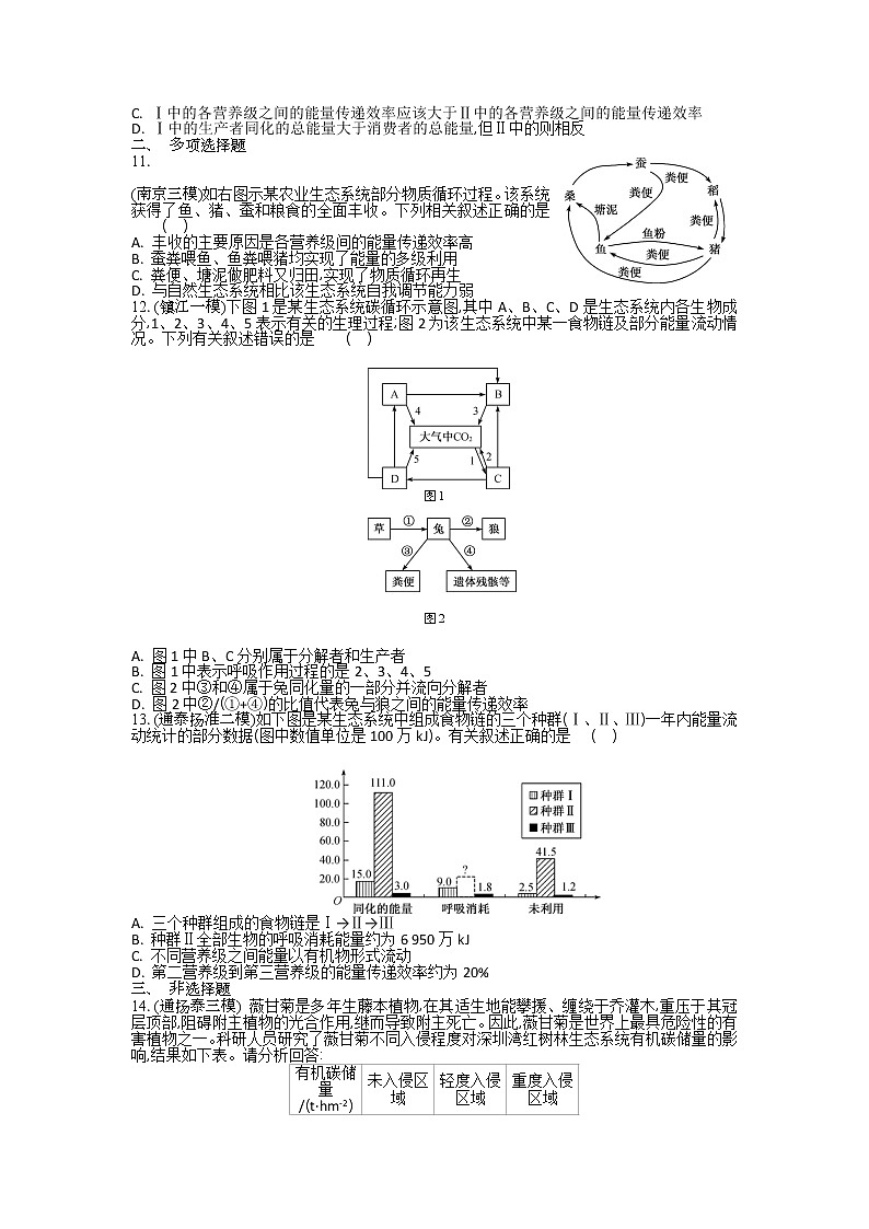 高考生物一轮复习作业本:第12单元第2讲《生态系统的能量流动和物质循环》(含详解)第3页