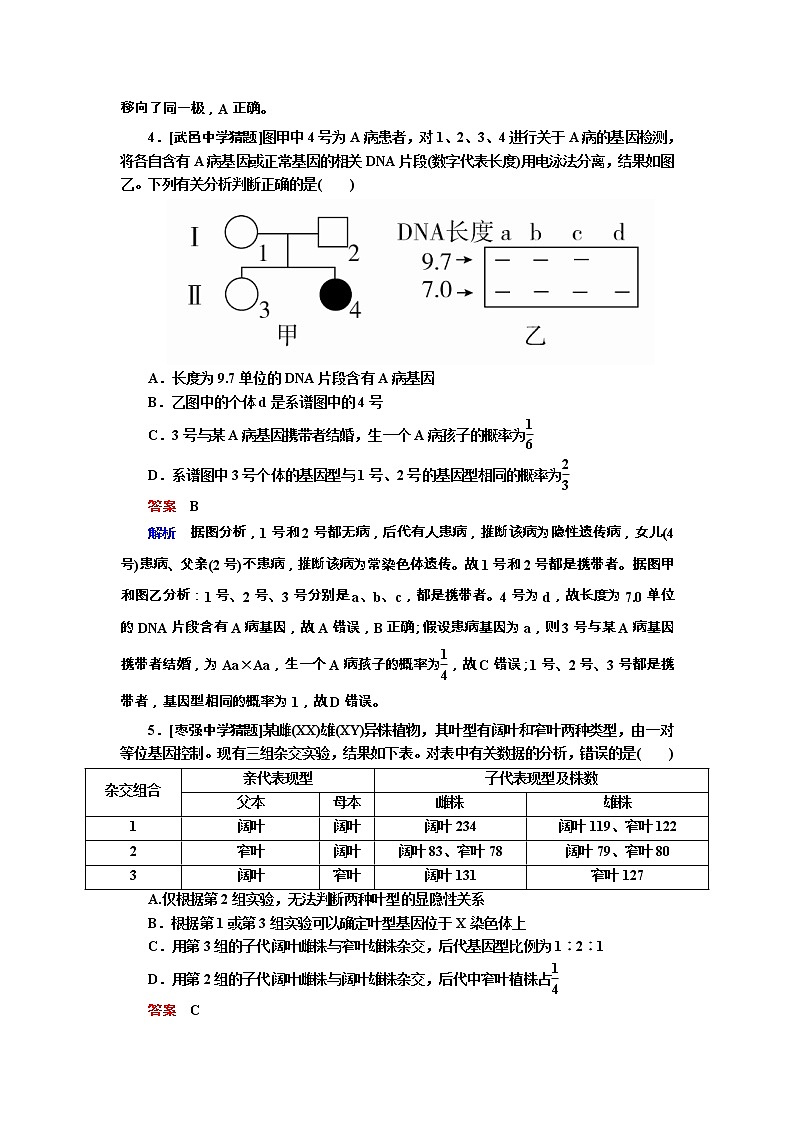 高考生物一轮复习专题训练:专题13《伴性遗传与人类遗传病》(含详解)第2页