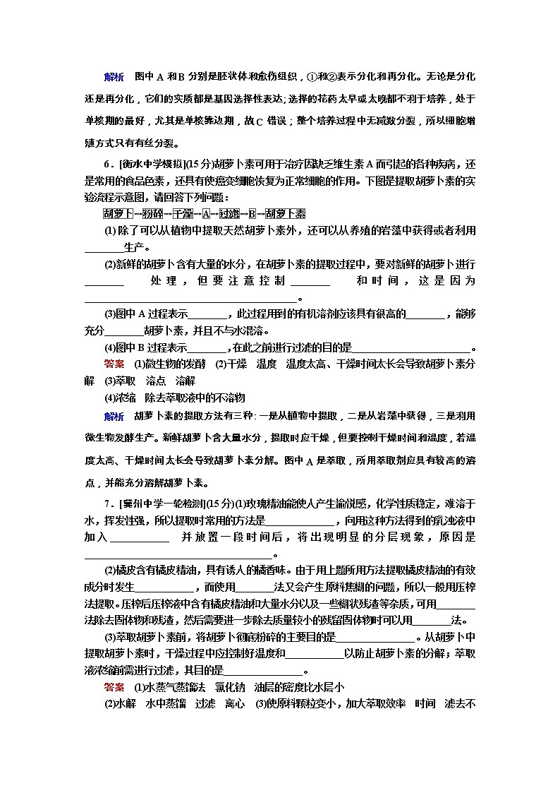 高考生物一轮复习专题训练:专题28《生物技术在其他方面的应用》(含详解)第3页