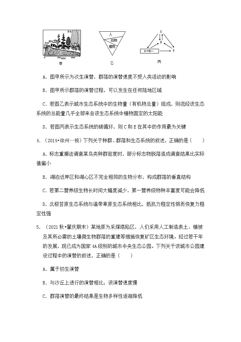 【高频单元易错题】人教版(2019)2021-2022学年高二下生物选择性必修2第二章:群落及其演替(含答案解析)第2页