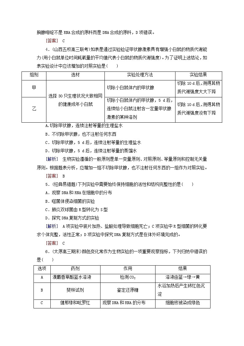 高考生物二轮复习跟踪强化训练20《探究性实验与实验设计》(含详解)第2页