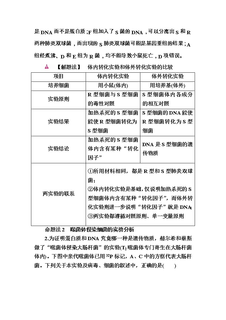高考生物一轮对点训练:10-1 人类对遗传物质的探索历程 a Word版含解析第2页