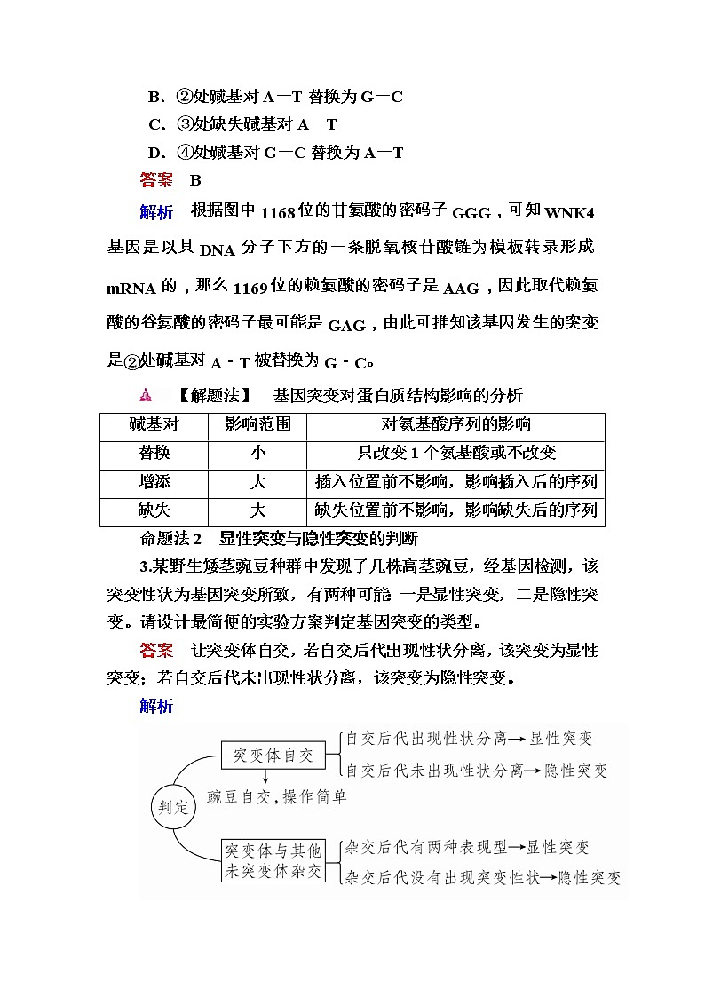 高考生物一轮对点训练:14-1 基因突变 a Word版含解析第2页