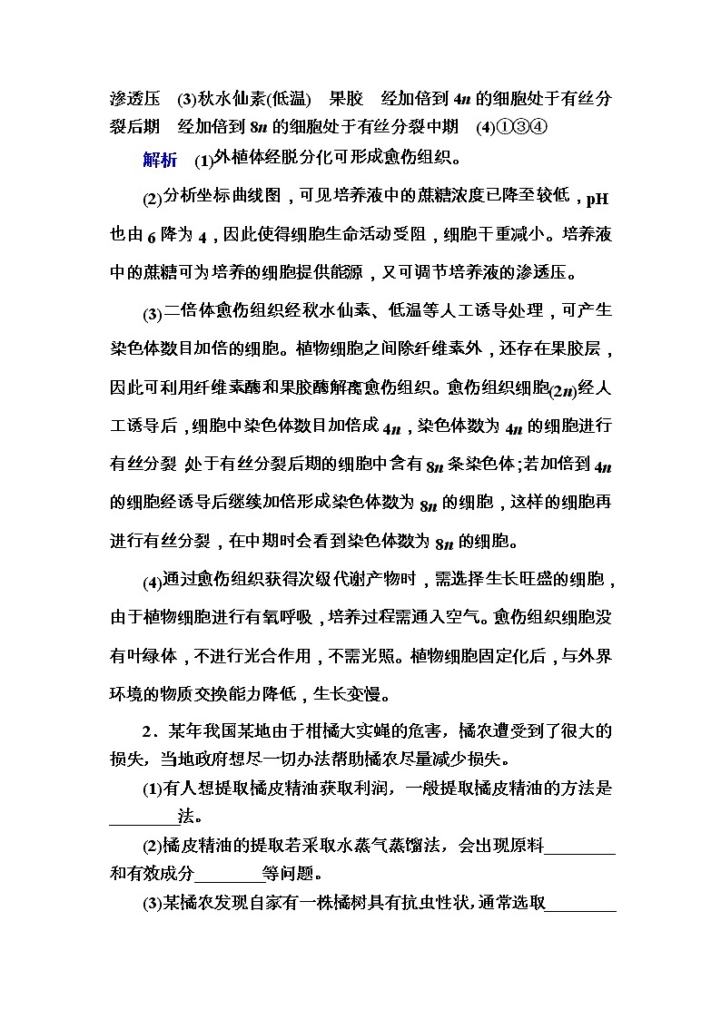高考生物一轮对点训练:28-2 植物组织培养 b Word版含解析第2页