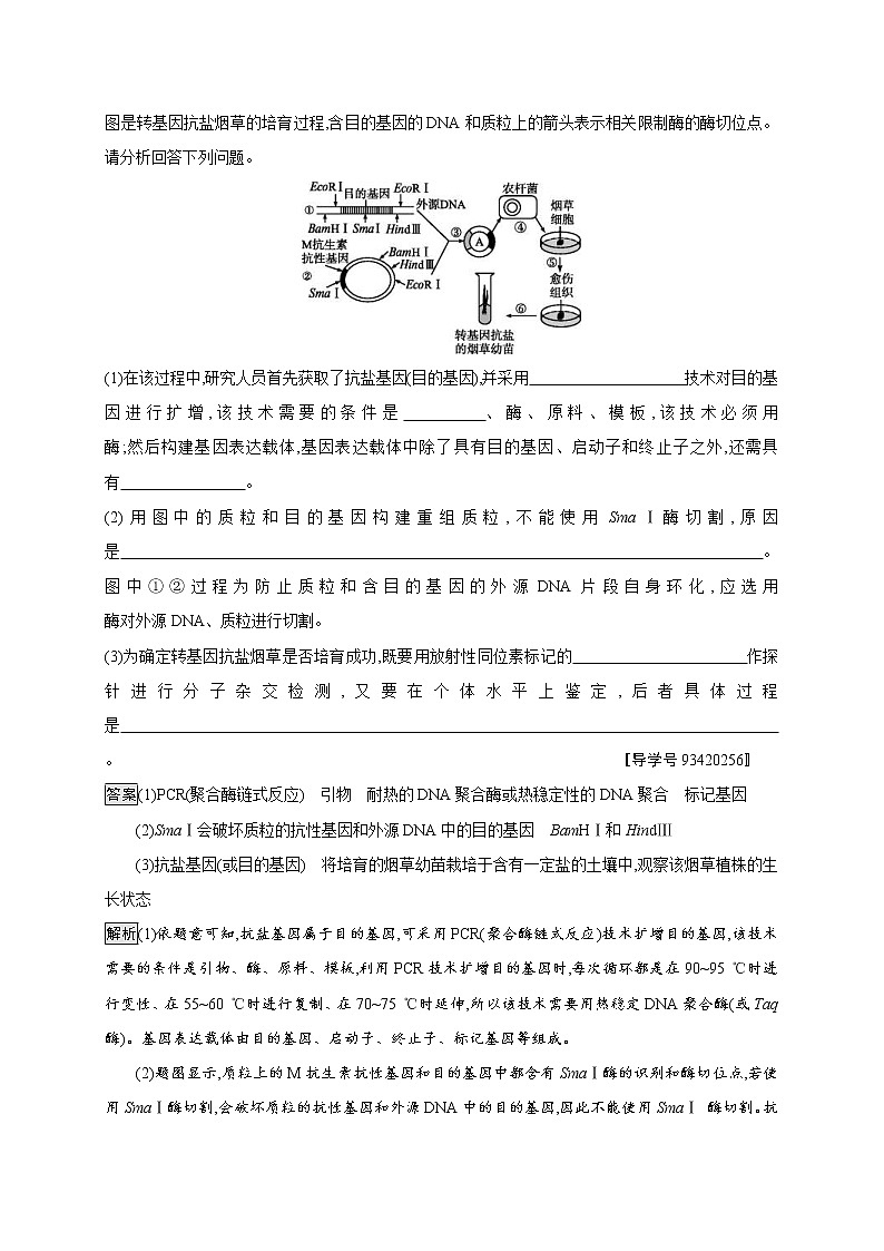 高考生物一轮复习考点规范练34《基因工程》(含详解)03