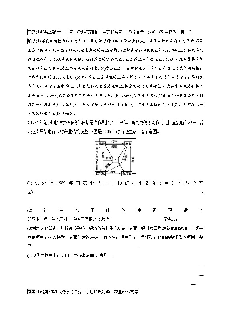 高考生物一轮复习考点规范练37《生态工程》(含详解)第2页