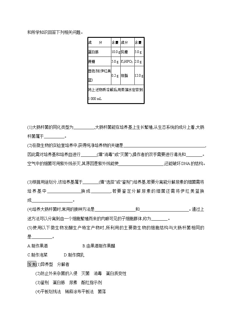 高考生物一轮复习考点规范练39《微生物的培养与应用》(含详解)第3页