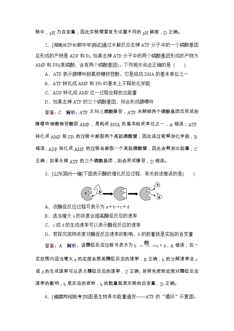 高考生物一轮复习课时作业08《ATP和酶》(含详解)第2页