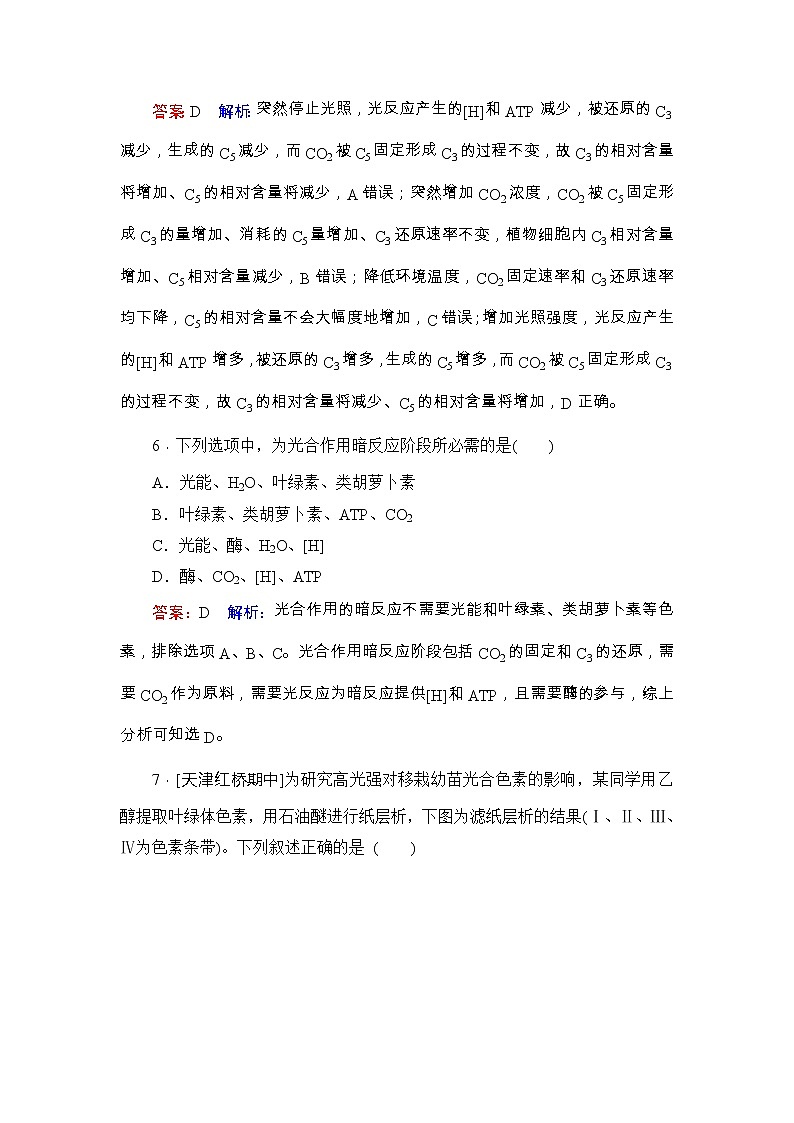 高考生物一轮复习课时作业10《光与光合作用(Ⅰ)》(含详解)第3页