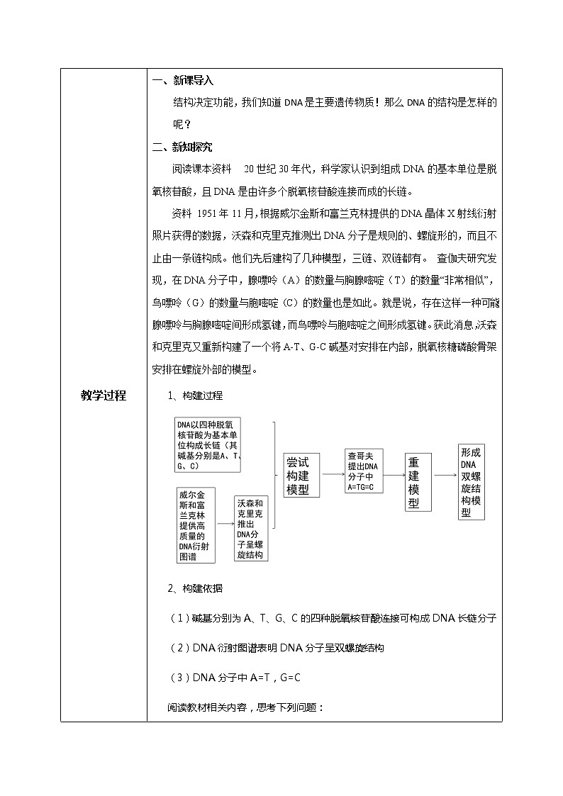3.2《DNA的结构》教案第2页