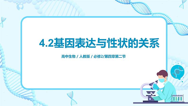 4.2《基因表达与性状的关系》课件(送教案+练习)01