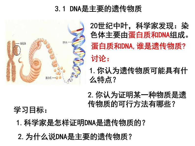 3.1DNA是主要的遗传物质课件PPT第1页