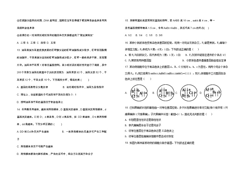 黑龙江省肇东市第四中学校2021-2022学年高一下学期期中生物试题(含答案)第3页