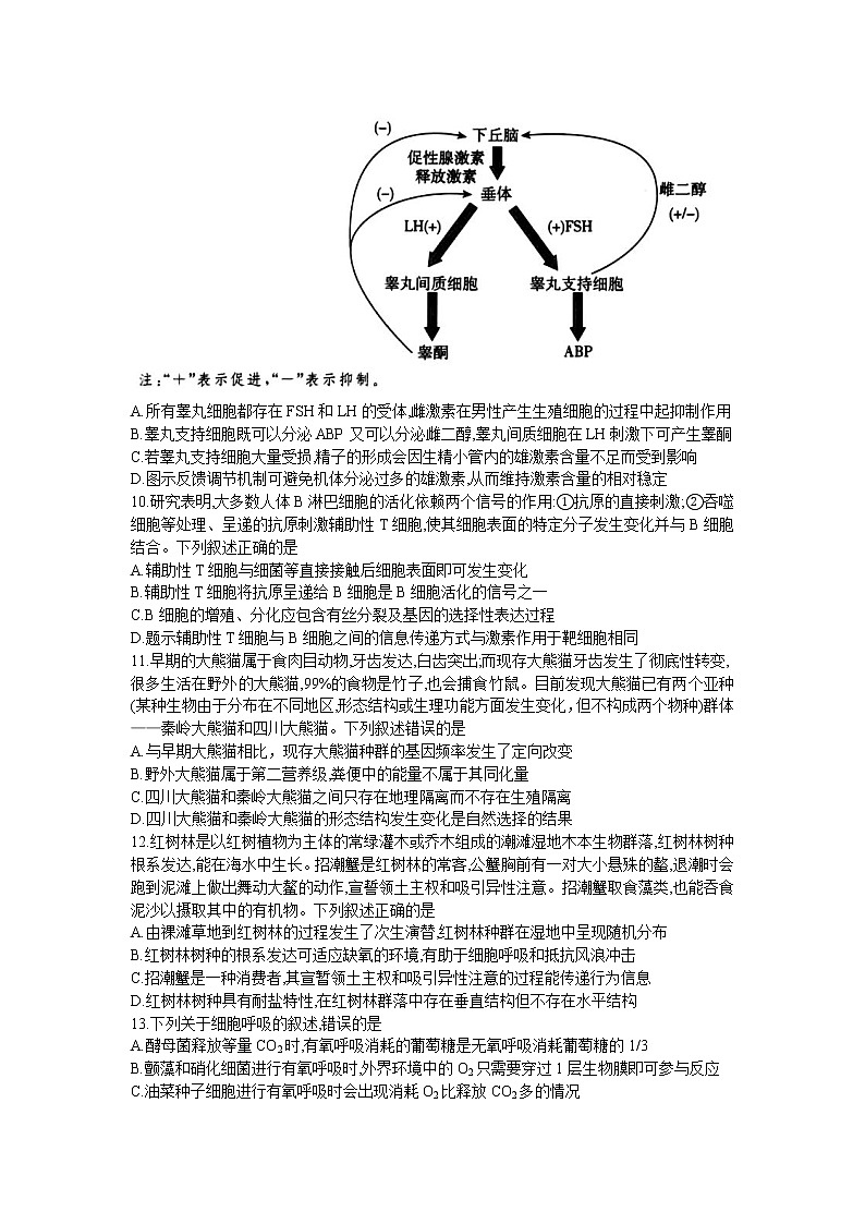 河北省省级联测2021-2022学年高三第八次考试生物试题第3页