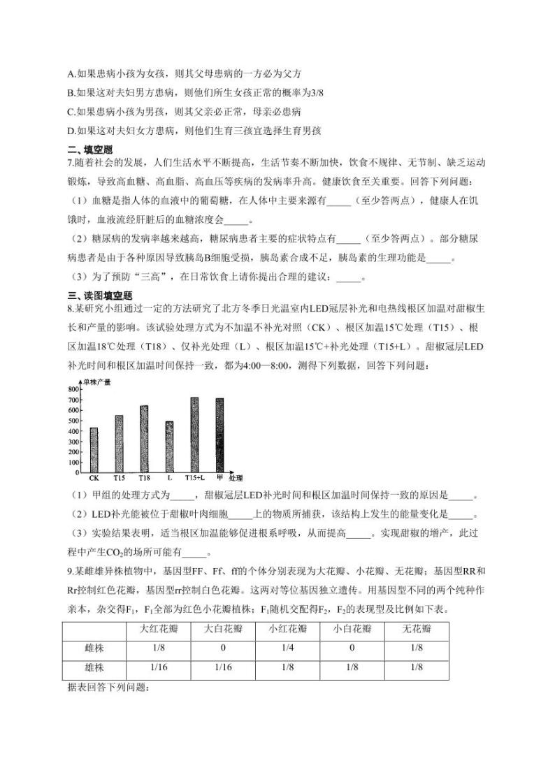 2022届新高考生物精创押题预测卷 全国乙卷及答案 (PDF版)02